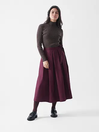 RICH & ROYAL | Midi-jupe | dunkelrot